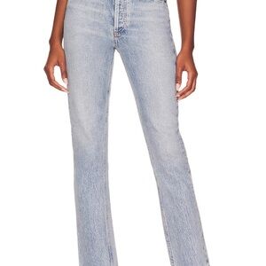 Agolde Riley High Rise Straight Leg Crop in Renewal